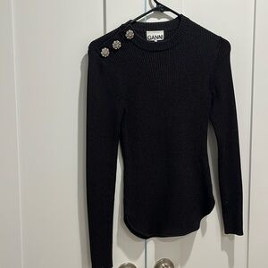 Ganni black sweater size XXS